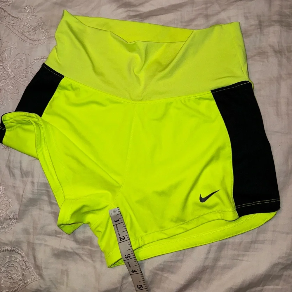 Nike Neon Green & Black Running Shorts Size XS